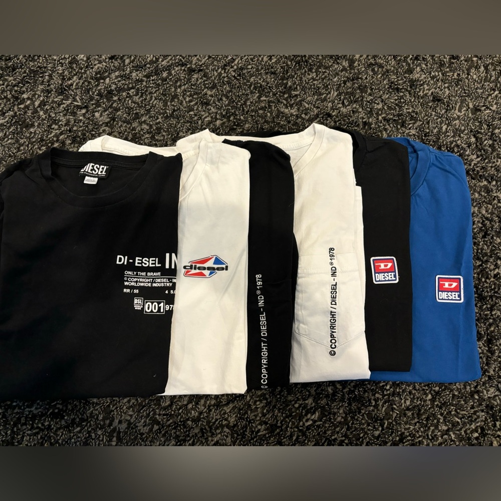 Set of 6 men’s Diesel t shirts size large